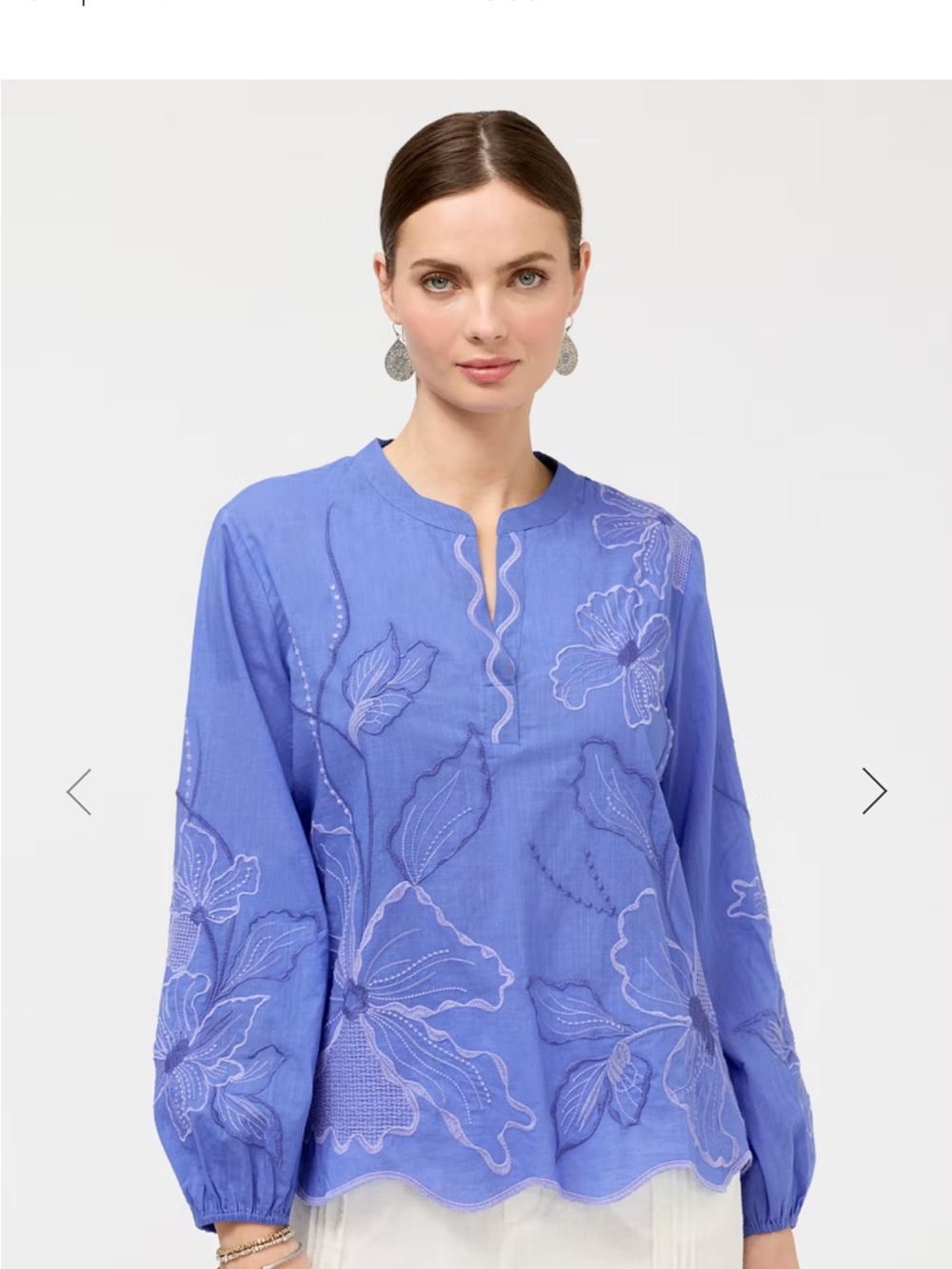 Johnny Was Relaxed Henley Blouse XS